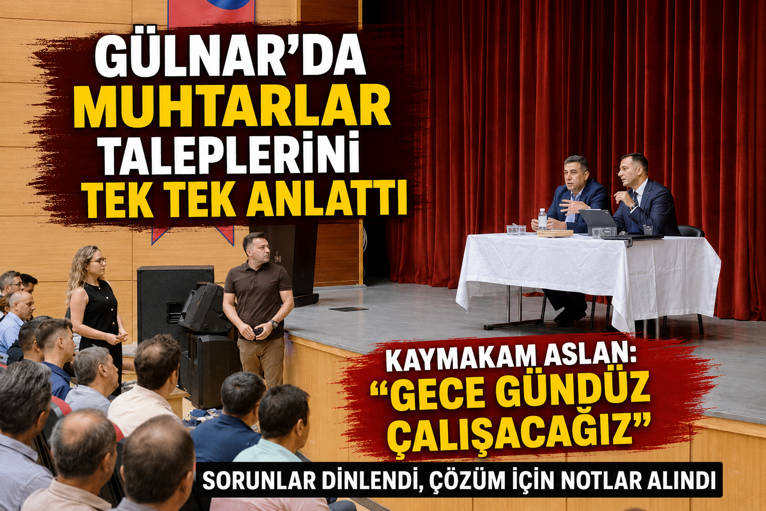 Gülnar’da muhtarlarla sorun ve çözüm buluşması