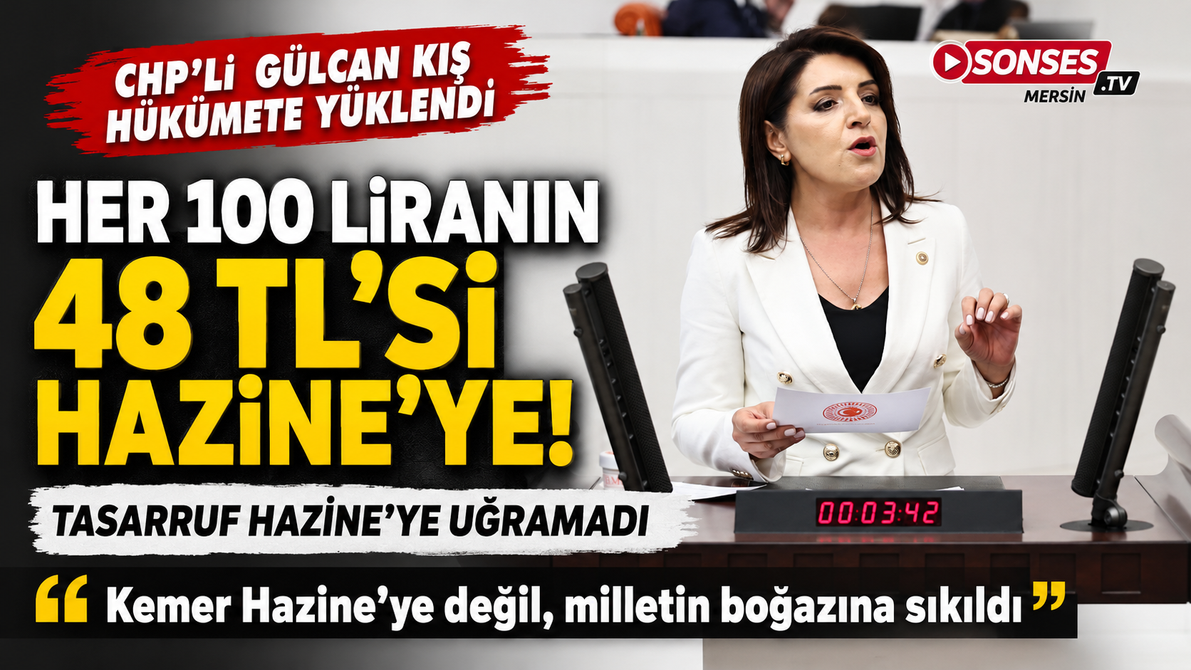 Kış: “Kemer Hazine’ye değil, milletin boğazına sıkıldı”