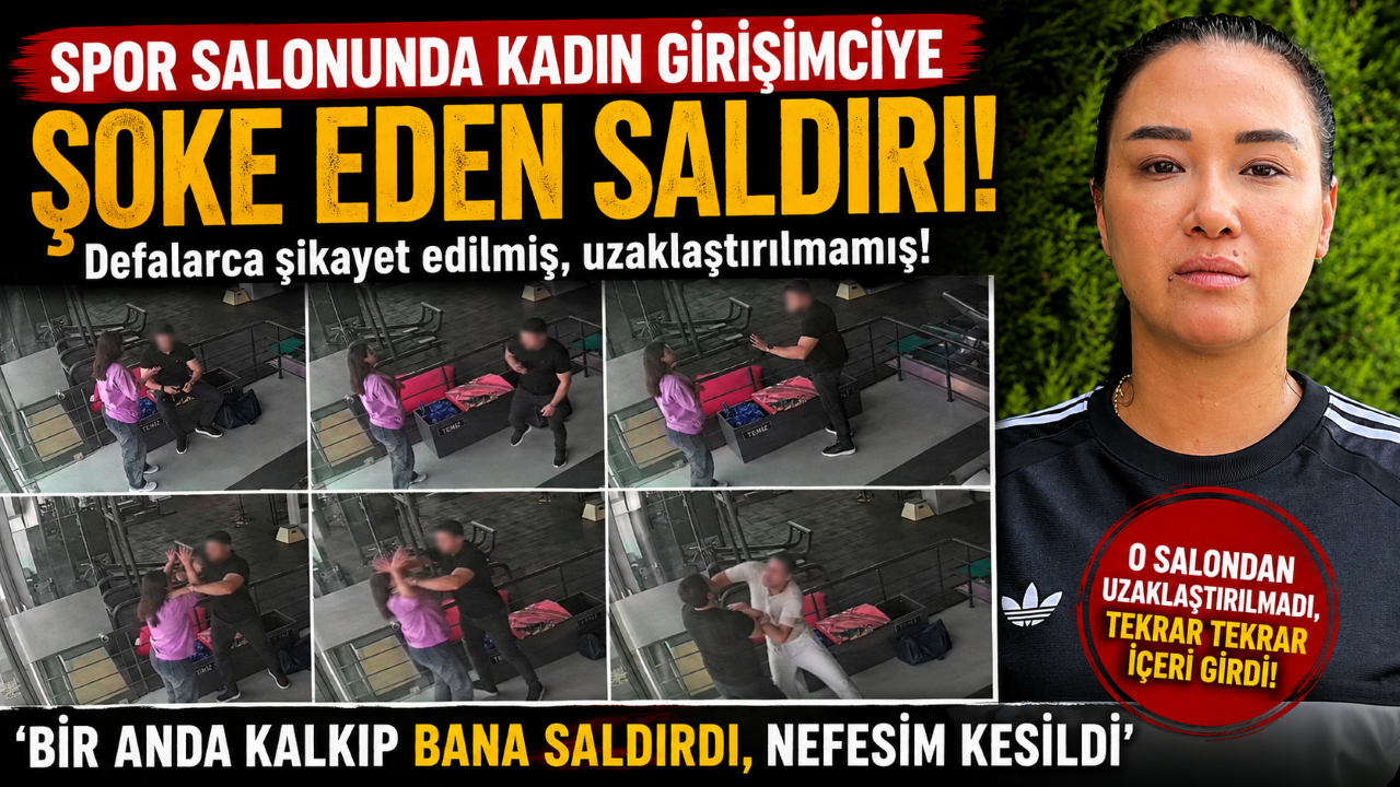 Spor salonunda kadın işletmeciye saldırı