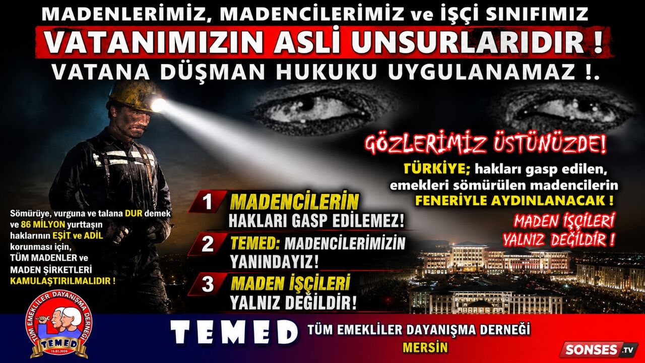 Mersin TEMED’den Ankara’da direnen maden işçilerine destek