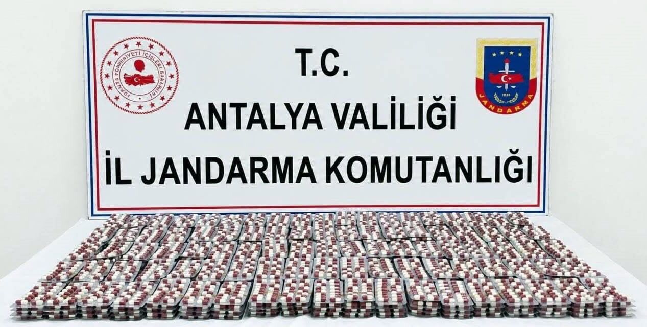Antalya'da 6 bin 540 sentetik hap ele geçirildi