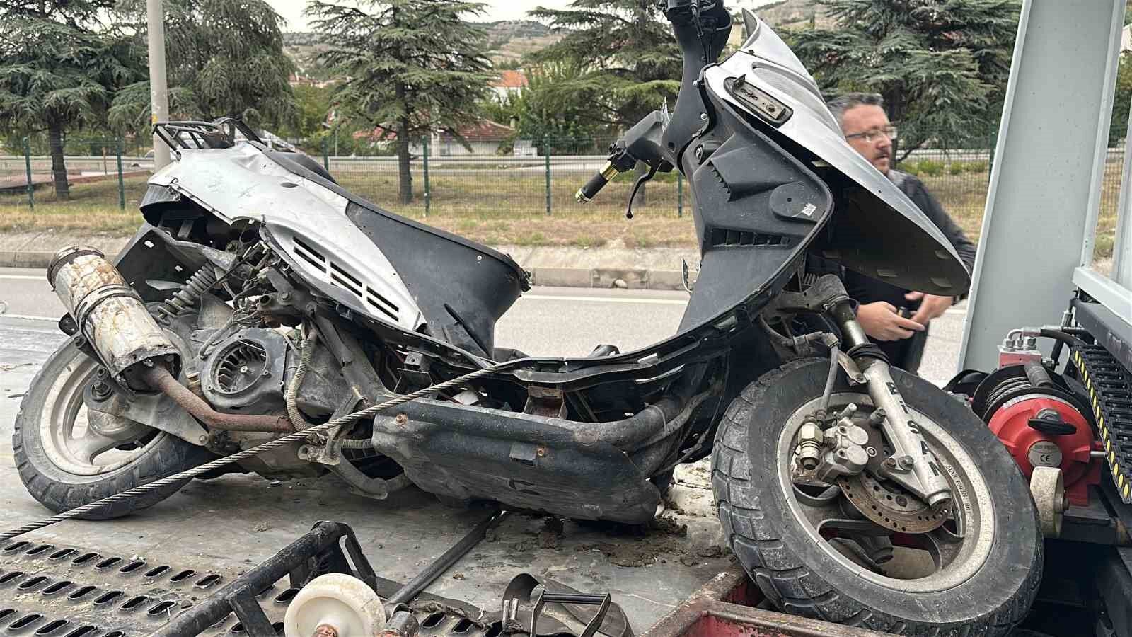 Burdur'da plakasız şüpheli motosikletin şase ve motor numarası kazınmış çıktı